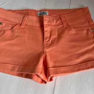 Celebrity Pink Orange Jean Shorts Modern Fit